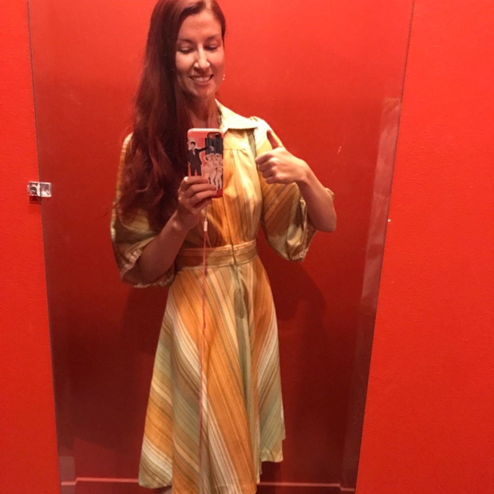 1970s Striped Dress